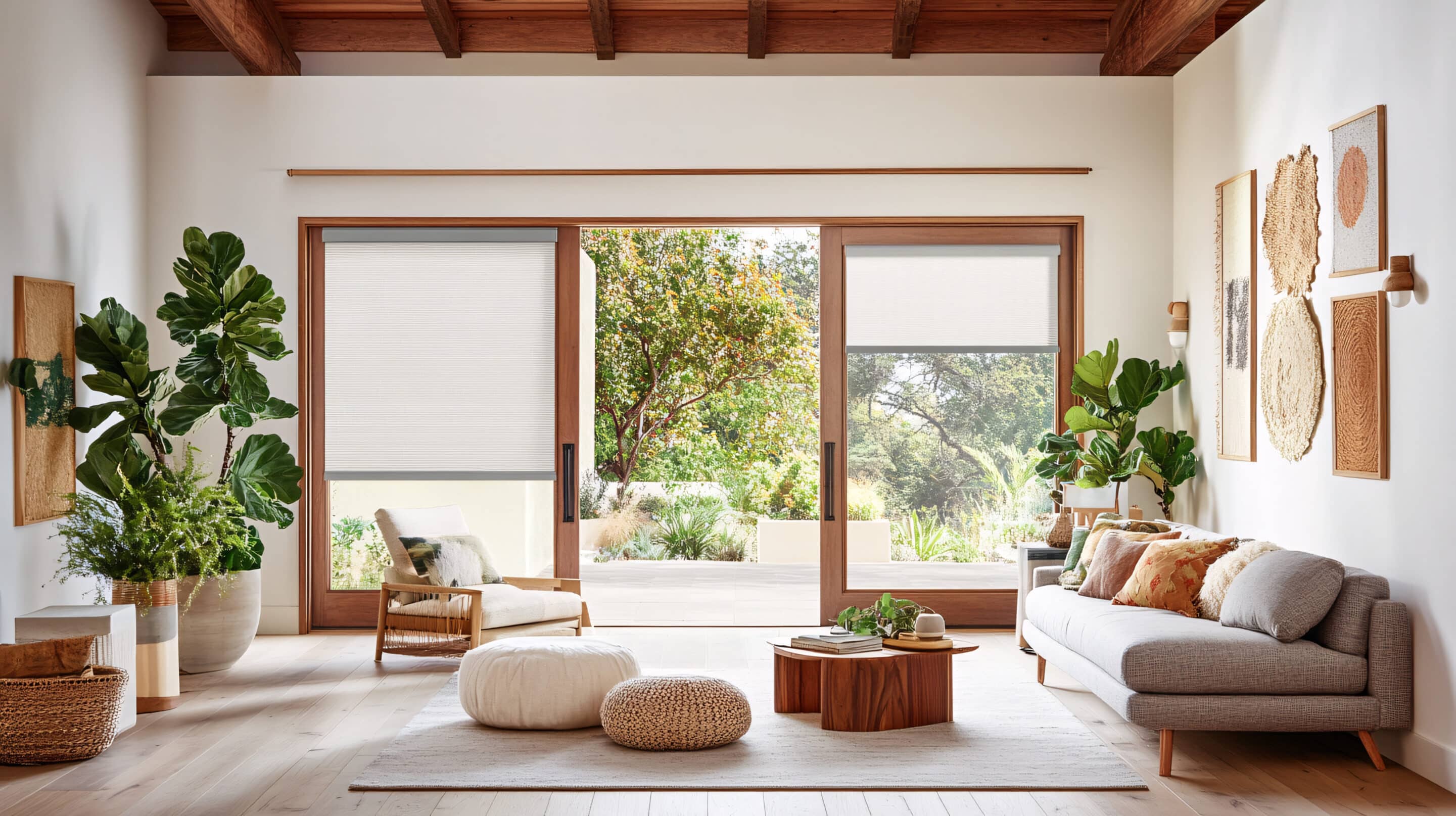 Cellular Shade Window Treatment Patio Door